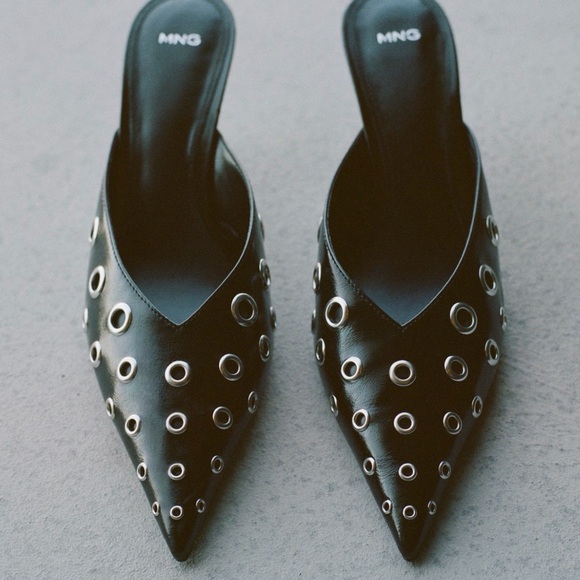 Mango Shoes - New Mango SLINGBACK SHOES WITH METALLIC DETAIL